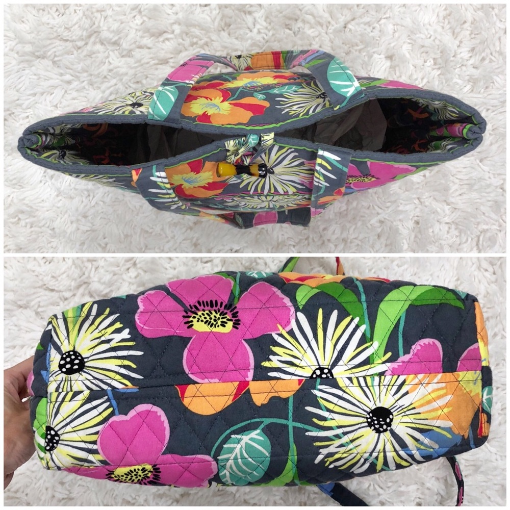 Vera Bradley Jazzy Blooms Floral Print Tote Purse - Picture 5 of 8